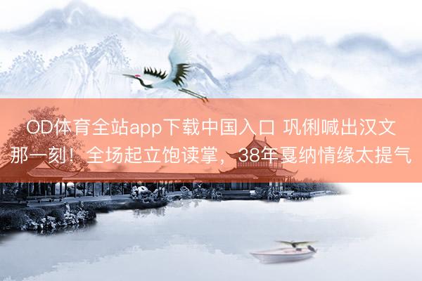 OD体育全站app下载中国入口 巩俐喊出汉文那一刻！全场起立饱读掌，38年戛纳情缘太提气