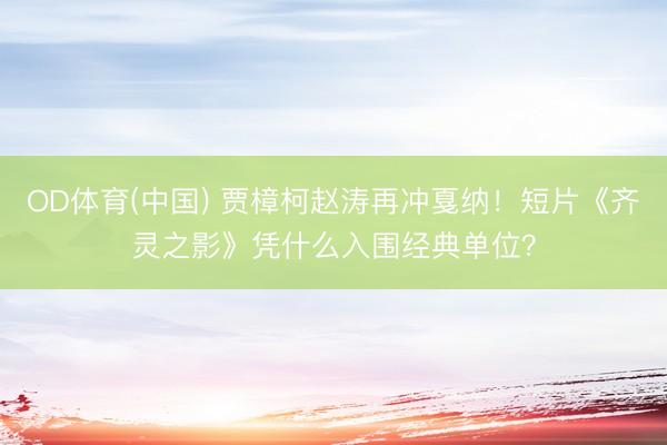 OD体育(中国) 贾樟柯赵涛再冲戛纳！短片《齐灵之影》凭什么入围经典单位？