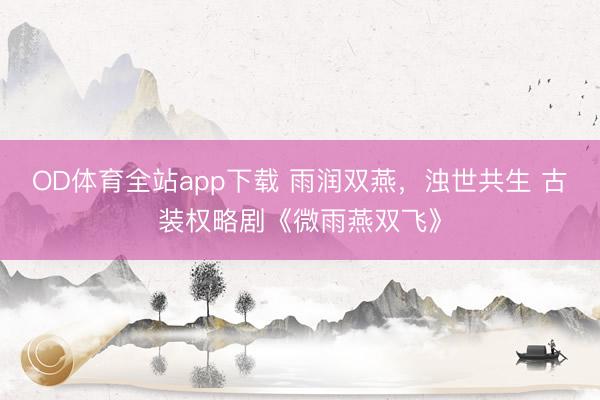 OD体育全站app下载 雨润双燕，浊世共生 古装权略剧《微雨燕双飞》