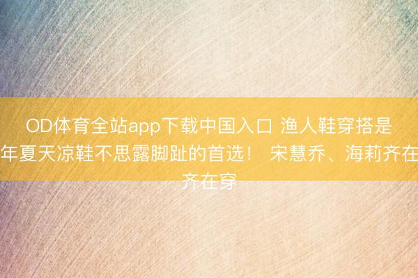 OD体育全站app下载中国入口 渔人鞋穿搭是本年夏天凉鞋不思露脚趾的首选! 宋慧乔、海莉齐在穿