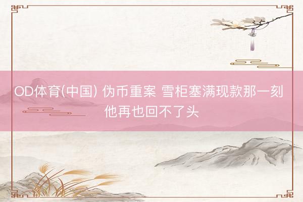 OD体育(中国) 伪币重案 雪柜塞满现款那一刻 他再也回不了头