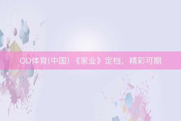 OD体育(中国) 《家业》定档，精彩可期