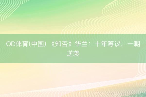 OD体育(中国) 《知否》华兰：十年筹议，一朝逆袭