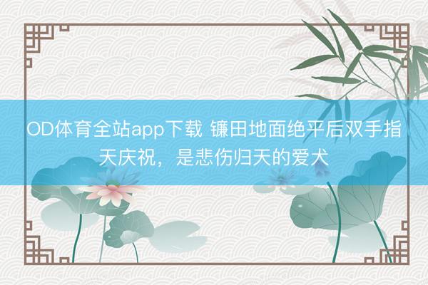 OD体育全站app下载 镰田地面绝平后双手指天庆祝，是悲伤归天的爱犬