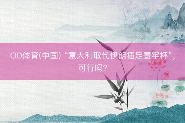 OD体育(中国) “意大利取代伊朗插足寰宇杯”，可行吗？